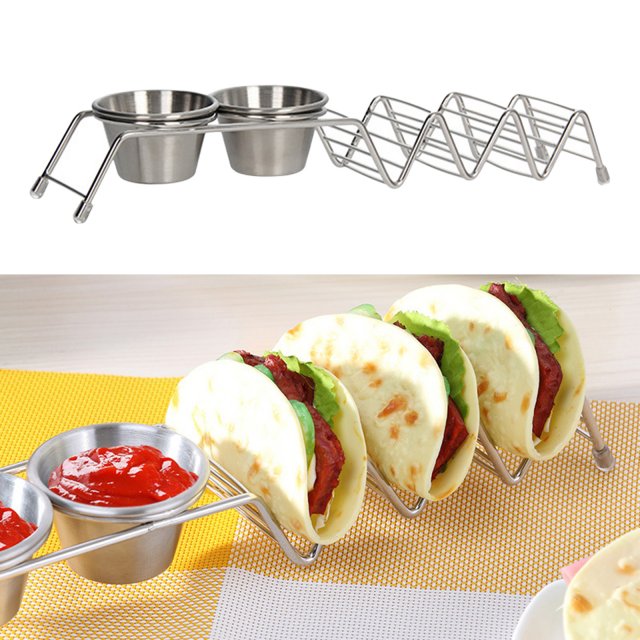 Stanless Steel Taco Holder Stand Plate Ktchen Cookng Tool - 图2