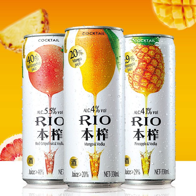 rio锐澳套装洋酒本榨+强爽预调酒 恒谦酒类预调鸡尾酒/Alcopop