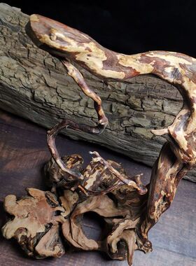 家居原木风化红檀木杉木禅意摆件