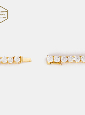 埃斯意tennis宝石925银嘻哈小众