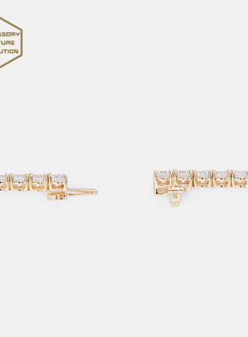 埃斯意acetennis宝石嘻哈银项链