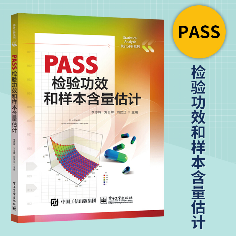 PASS检验功效和样本含量估计李志辉 PASS检验功效和样本含量估计入门书籍定量资料定性资料比率和计数资回归诊断试验交叉设计教材-图0