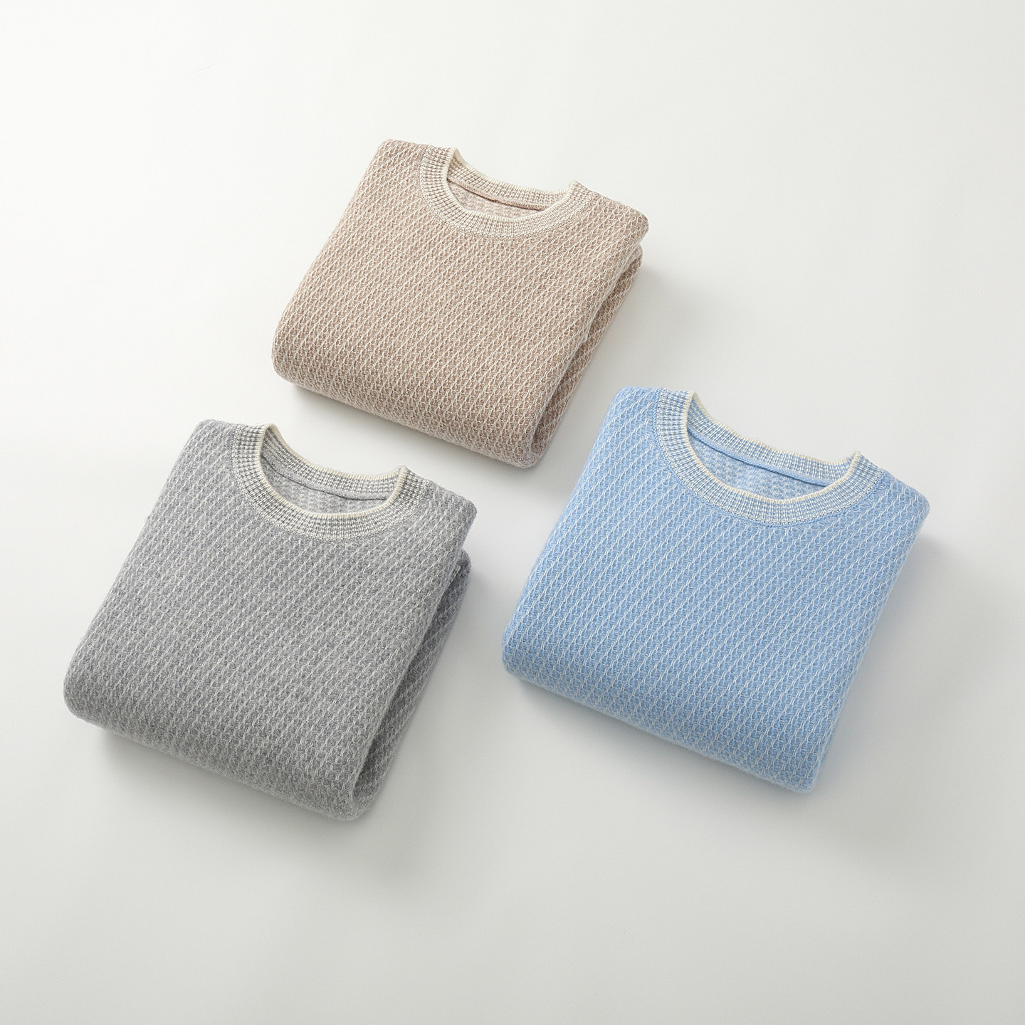 2025新款圆领提花羊毛衫男款针织毛衣休闲时尚蜂窝长袖打底衫上衣