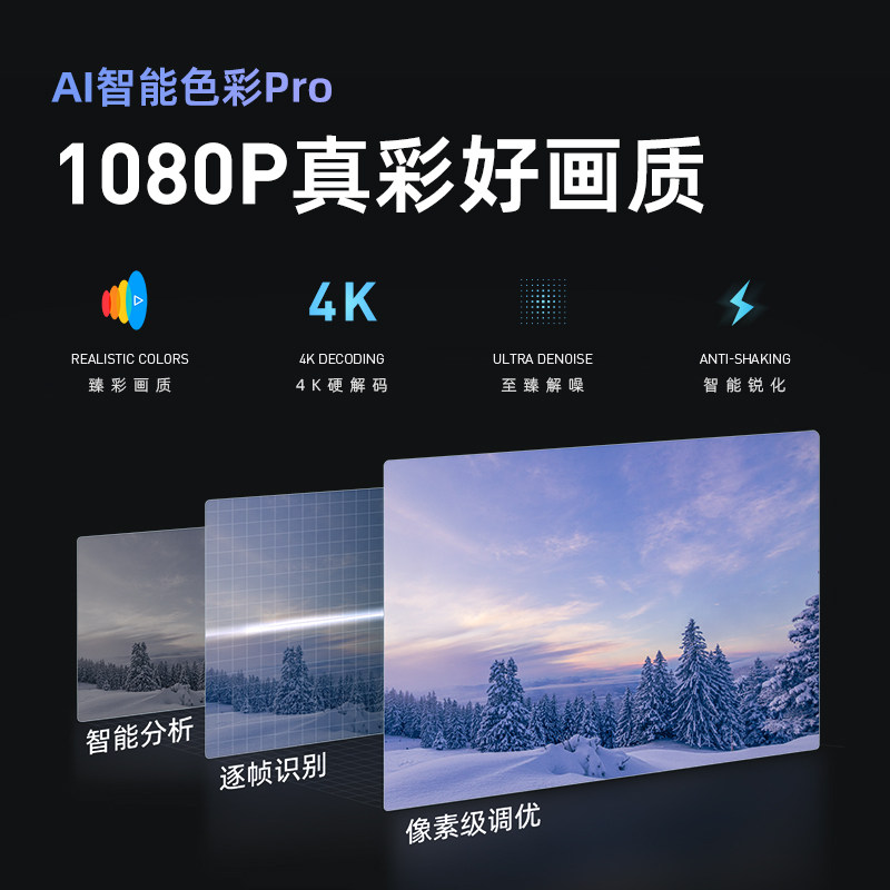 当贝d5x投影仪家用超高清投屏手机 当贝投影机