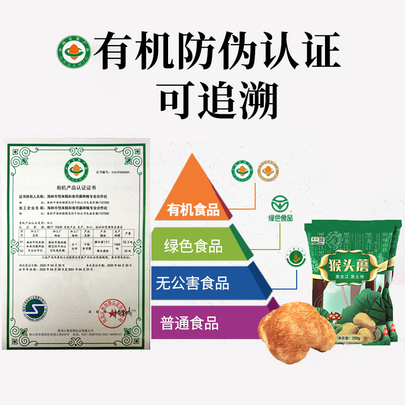 东北长白山特产干货猴头菇500g营养无硫菌菇非野生养粉胃新货蘑菇 - 图0