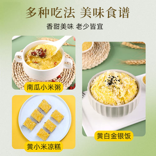 东北黄小米新米五谷杂粮农家自种食香糯粘稠小米粥袋装米油丰富 - 图1
