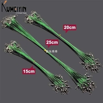 100Pcs Filing Line Steel Front Wire Leader with Swivel Fish