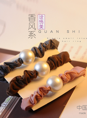 高弹性风黑色发圈韩版皮筋扎头绳