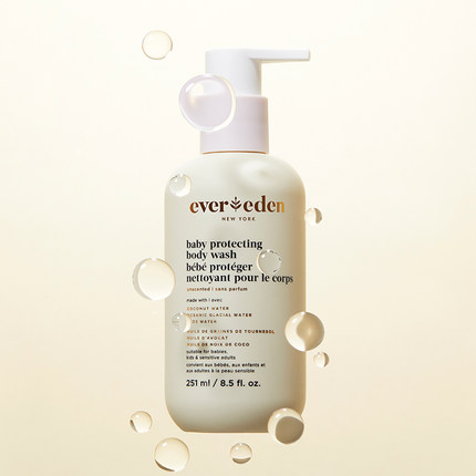 Evereden安唯伊新生儿婴儿植萃无泪胎脂亲护洗沐二合一沐浴露泡泡