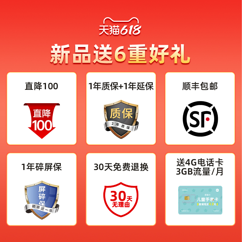 【官方正品】旗舰新品小寻电话手表Yes3pro儿童智能定位防水蓝牙wifi多功能中小学生4G全网通视频通话手表 - 图0