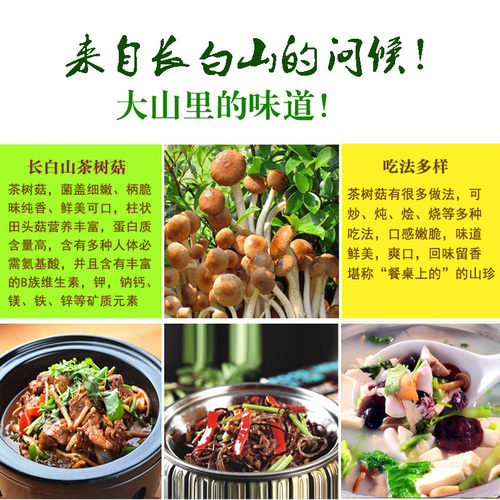 新货精选茶树菇干货特产级长白山不开伞嫩茶树菇盖嫩蘑菇金针香菇 - 图0