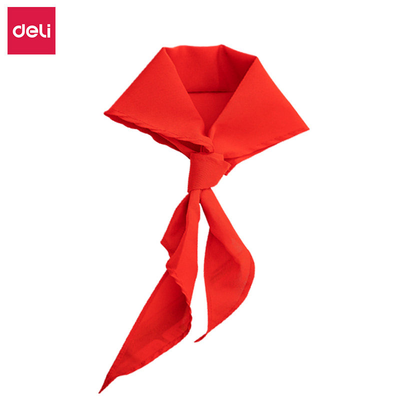 得力红领巾小学生通用标准红色1-3年级1米涤纶儿童少先队员入队仪式领巾1.2米大号成人初中生红领巾,淘宝优惠券,粉丝福利购,淘宝优惠卷