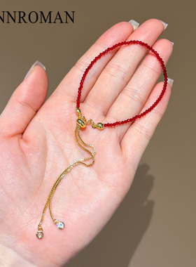 红手链吊链手链本命年红色珠