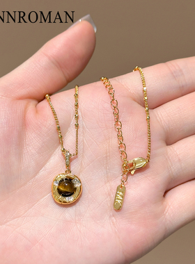 高级感镶钻锁骨链古典颈链