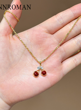 2026樱桃吊坠项链本命年轻奢