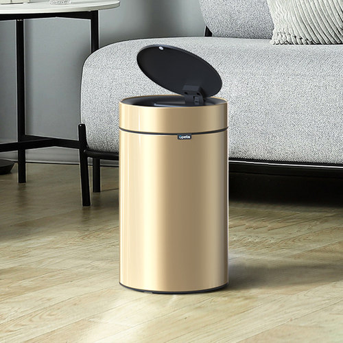 优百纳智能感应垃圾桶家用自动开盖不锈钢圆形创意客厅厨房卫生间 - 图0
