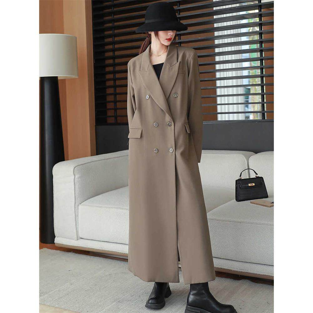 BEBE NOBLE长款西装风衣外套女2025秋冬季高端显瘦英伦风过膝大衣,淘宝优惠券,粉丝福利购,淘宝优惠卷