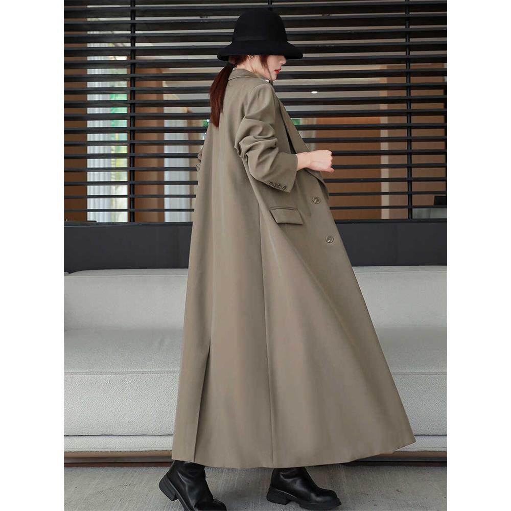 BEBE NOBLE长款西装风衣外套女2025秋冬季高端显瘦英伦风过膝大衣,淘宝优惠券,粉丝福利购,淘宝优惠卷