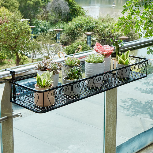 花架置物架阳台窗台2026新款悬挂挂式花盆架栏杆多肉铁艺护栏架子 - 图3