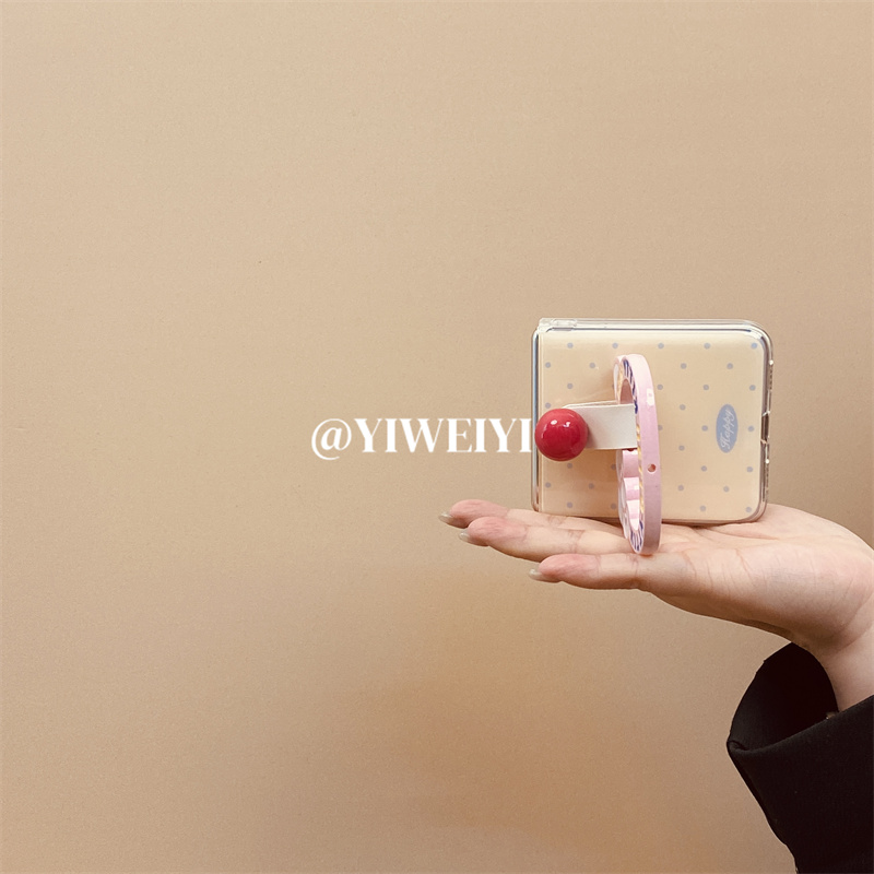 依维意 适用于OPPOFindN3Flip折叠手机壳华为PuraX粉色kt猫支架三星ZFlip6/5/4可爱小米MIXFlip2新款Pocket2 - 图2