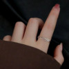Light luxury niche couple's plain ring open ring adjustable