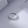 Light luxury niche couple's plain ring open ring adjustable