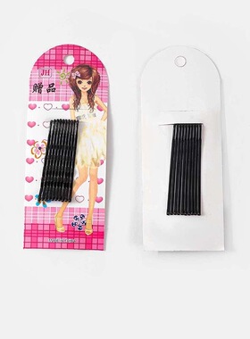 卡纸黑色一字夹小发夹小礼品发卡