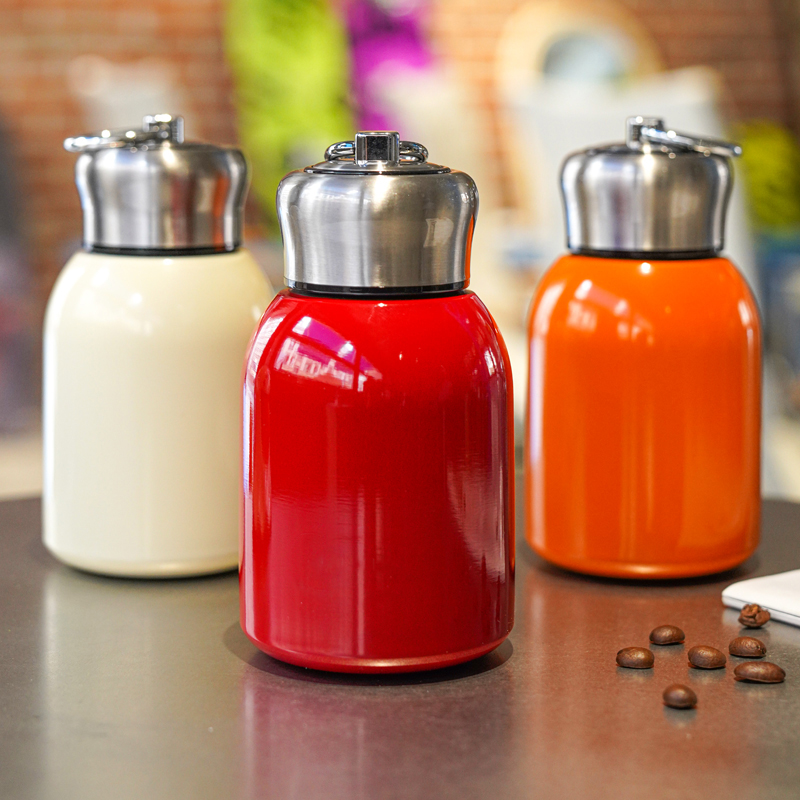 小胖丁保温杯定制logo刻字佛系学生伴手礼品口袋便携大肚水杯手提 - 图0