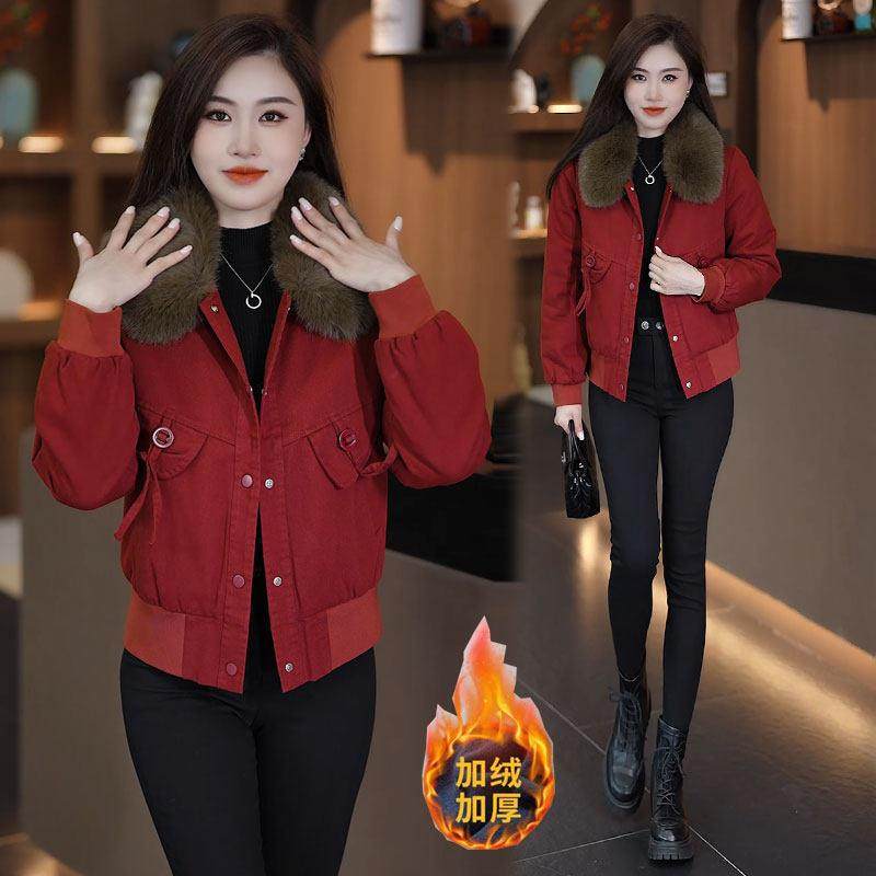 香港代购加绒加厚短外套女冬季新款时髦洋气质短款保暖夹克上衣潮,淘宝优惠券,粉丝福利购,淘宝优惠卷