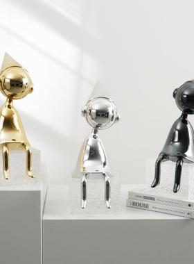 纪念碑谷艾达公主卡通创意样板间儿童房客厅书房装饰电镀人物摆件