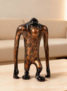 现代简约桌面样板房客厅家居酒柜电竞房长臂猩猩艺术创意摆件