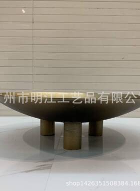 中式铁艺三脚盘样板间酒店餐桌摆花新微景观托盘仿真花造景盘