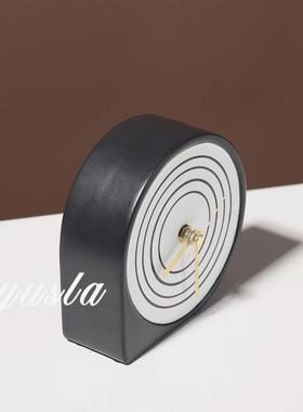 简约创意样板间儿童书房树脂钟表摆件售楼处客厅玄关电视柜装饰品