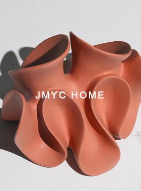 简约现代波浪形树脂创意摆件家居售楼处样板间客厅餐桌面软装饰品