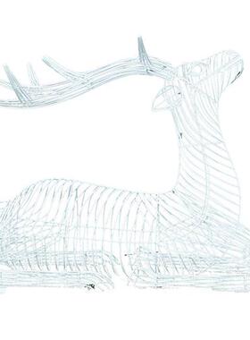 户外不锈钢镂空梅花鹿雕塑小区园林草坪售楼部铁艺长颈鹿装饰摆件