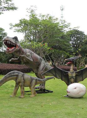 户外游乐园仿真恐龙雕塑霸王龙摆件景区售楼部侏罗纪主题活动装饰