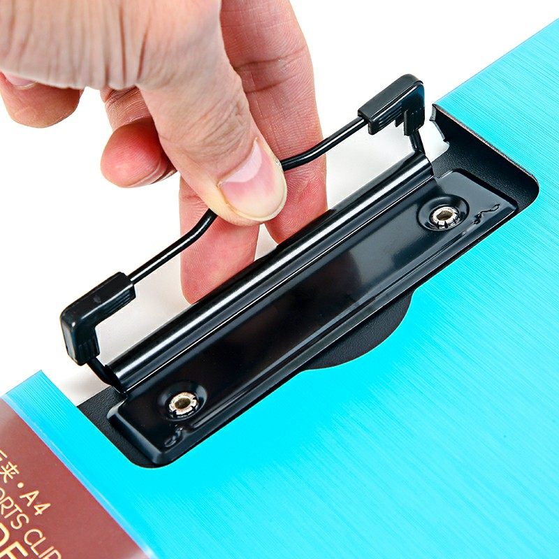 华杰文件夹A4折页板夹竖式横式资料夹彩色试卷夹PP发泡拉丝会议夹账单夹办公简约写字垫板