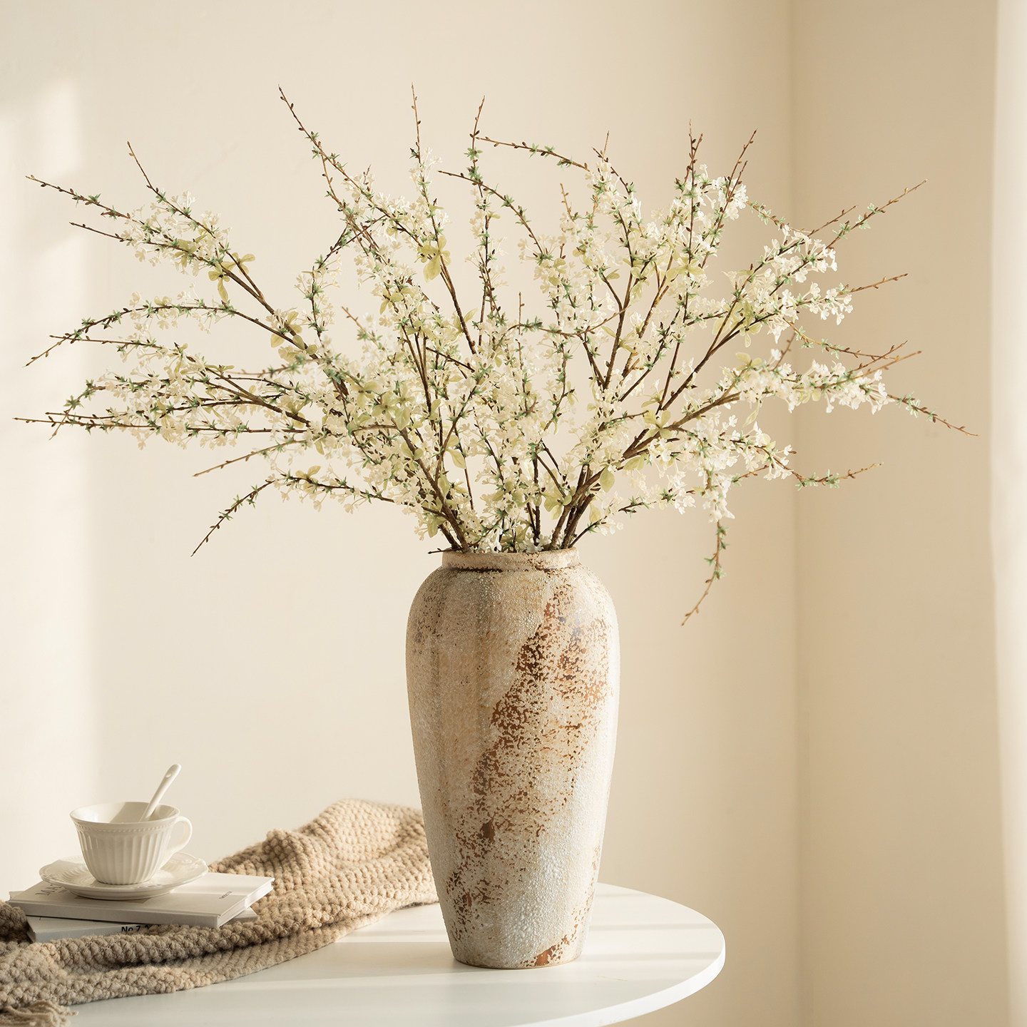 陶瓷花瓶复古新中式侘寂风摆件高级感水养插花意式客厅电视柜装饰,淘宝优惠券,粉丝福利购,淘宝优惠卷