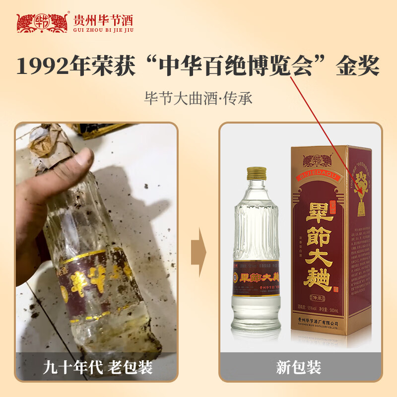 贵州毕节大曲酒 传承55度浓香型白酒高度纯粮食酒整箱瓶装 - 图3
