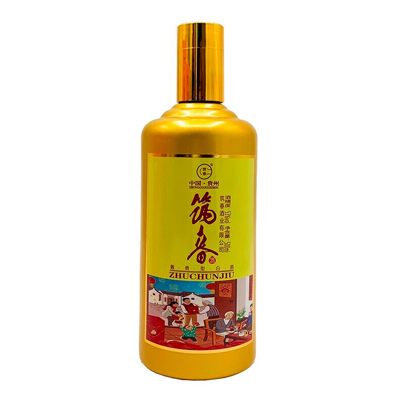 贵州筑春酒好日子 53度500ml*6瓶整箱装酱香型白酒节日送礼-图1