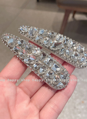 高级重工水晶水钻BB夹刘海夹