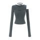 UNIFREEV collar off-the-shoulder sweater
