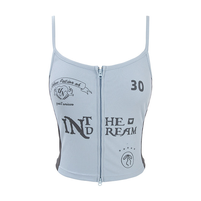 UNIFREE vintage double zip camisole