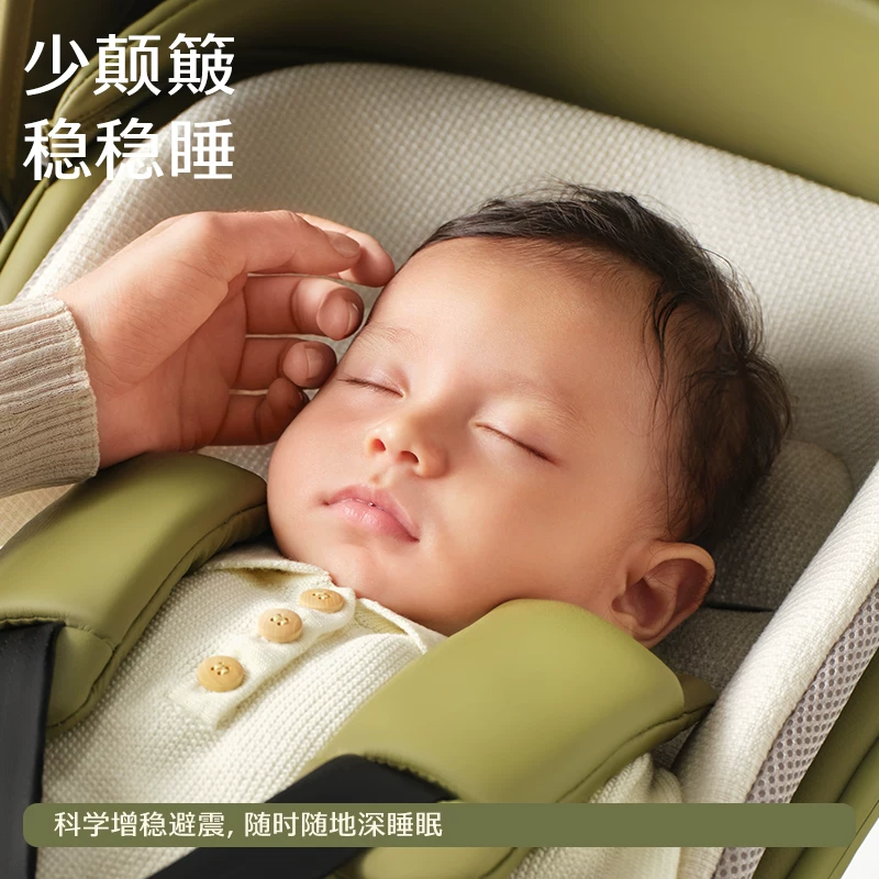[618 Большая распродажа] DearMom Большая белая коляска для новорождённых с высоким обзором: ходовый артефакт, прогулочная коляска для новорождённых, можно сидеть и лежать