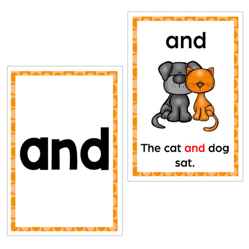 双面sight words220高频词闪卡小学英语入门单词卡片英文教师具 - 图3