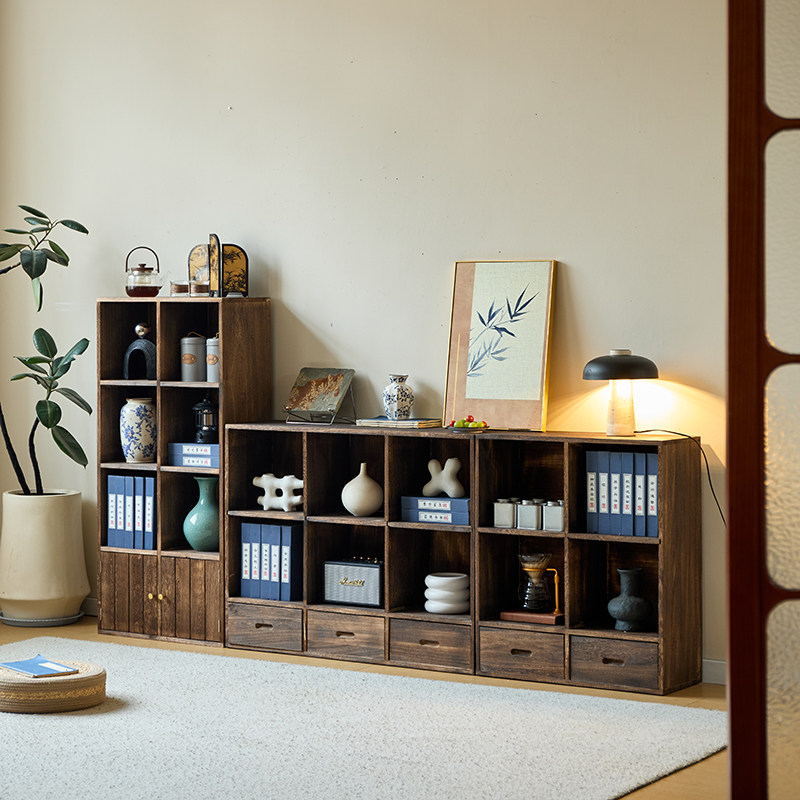 儿童实木书架落地置物架多层客厅靠墙柜子储物柜学生收纳家用书柜,淘宝优惠券,粉丝福利购,淘宝优惠卷
