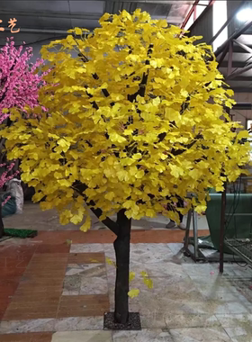定制仿真银杏树大型金色