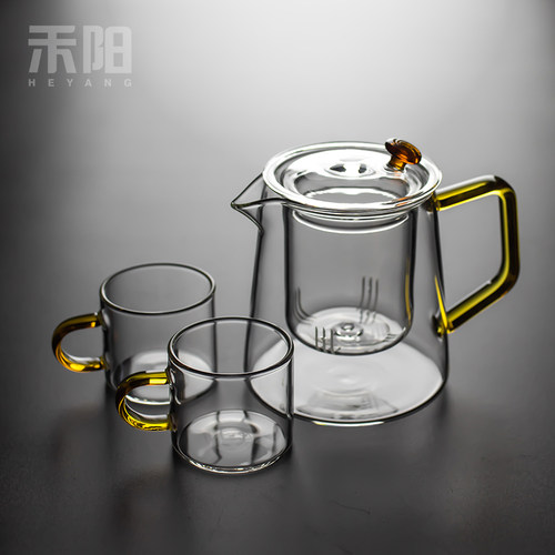 玻璃茶壶耐热泡茶壶过滤耐高温煮茶壶水壶套装泡茶器煮花茶养生壶 - 图2