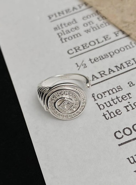 一恋几何圆盘方圆戒指女设计感气质开口指环网红个性嘻哈创意食指