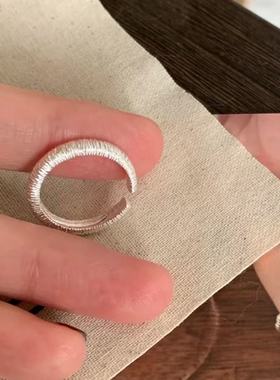 一恋小众简约几何戒指女百搭时尚波光粼粼星河璀璨开口指环ins食